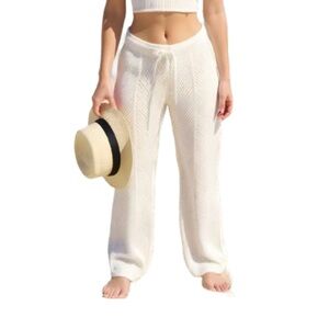 Shein Curve Knit Pants Wide Leg